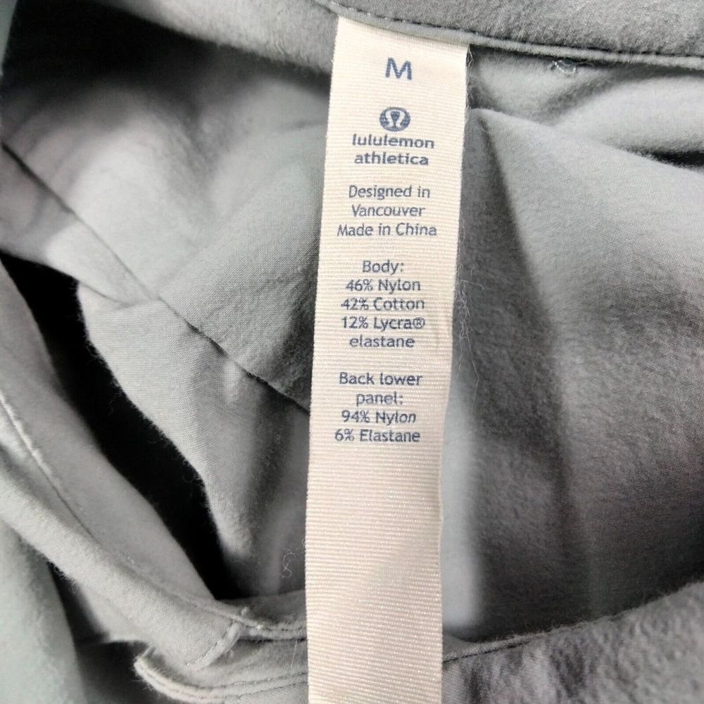 Lululemon Shirt Mens Sz M Gray Performance Button Front Long Sleeve - Picture 7 of 10